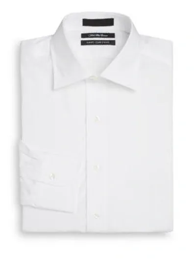 Saks Fifth Avenue Men's Slim-fit Dress Shirt In White