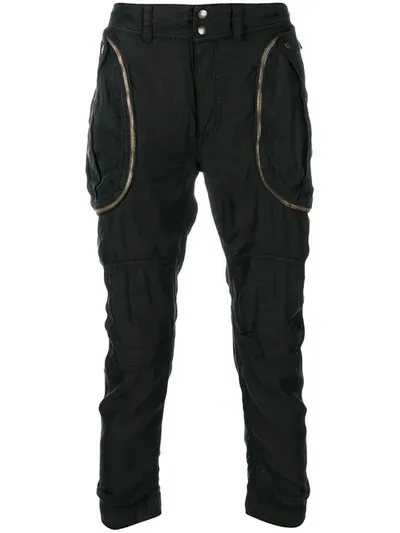 Faith Connexion Cropped Cargo Trousers In Black