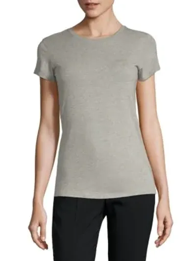 Vince Women's Solid Pima Cotton Blend Tee In Heather Grey