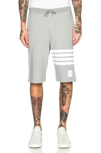 Thom Browne Grey Classic Four Bar Lounge Shorts