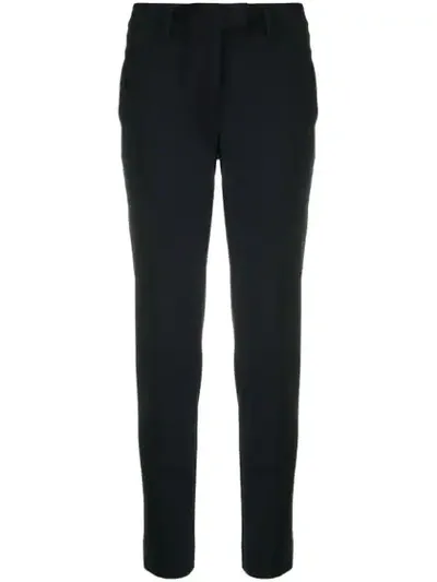 Incotex High-waisted Slim-fit Trousers In Blue