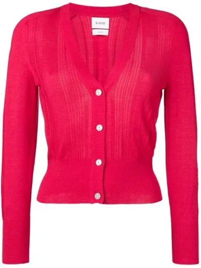 Barrie Classic Slim-fit Cardigan In Pink