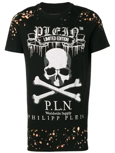 Philipp Plein Skull T-shirt In Brown