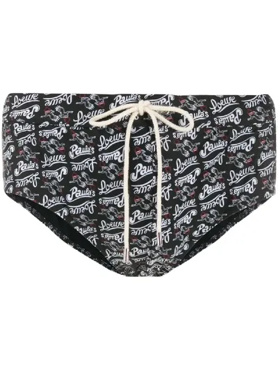 Loewe Paula's Print Swim Trunks In Black