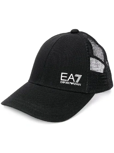 Ea7 Mesh Panel Cap In Black