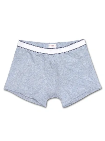 Derek Rose Ethan Mélange Stretch-micro Modal Boxer Briefs In Blue