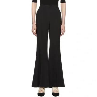 Rosetta Getty Black Straight Flare Trousers