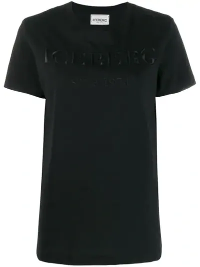 Iceberg T-shirt With Logo Embroidery In Black