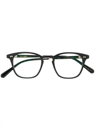 Garrett Leight Square Frame Glasses In Black