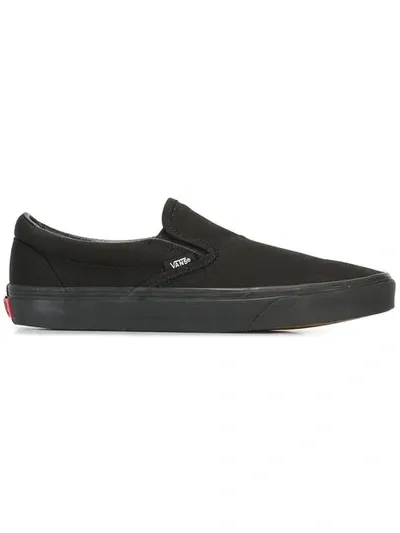 Vans Classic Slip-on Plimsolls In Black