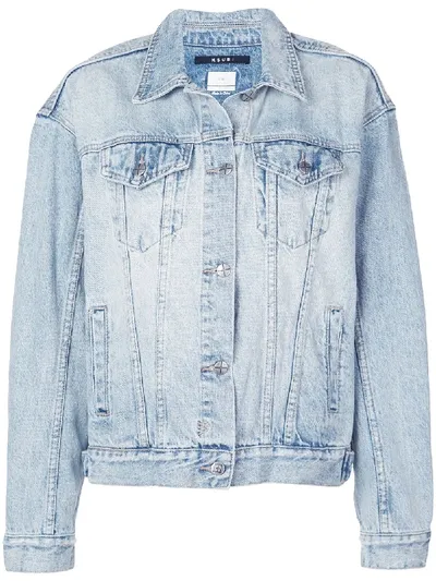 Ksubi Boxy Fit Stonewashed Jacket In Blue