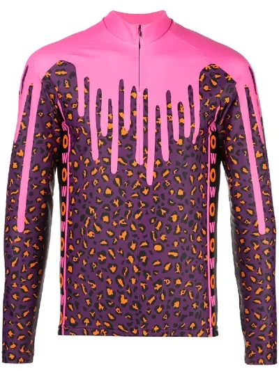 Walter Van Beirendonck Dripping Bike Top In Purple