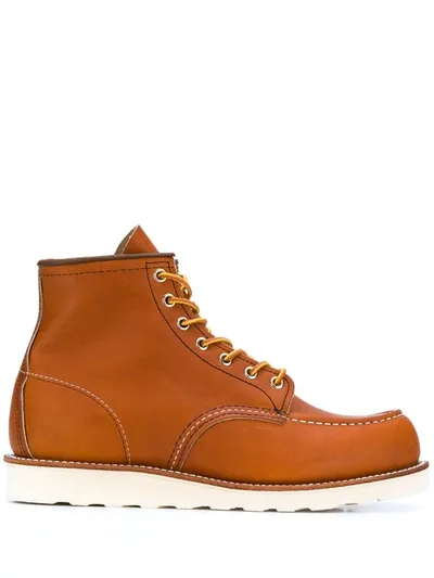 Red Wing Shoes Classic Moc Lace-up Boots In Brown