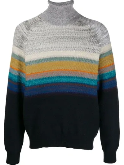 Missoni Gradient Knit Jumper In Blue