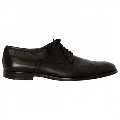 Pre-owned Hugo Boss Black Leather Lace Ups