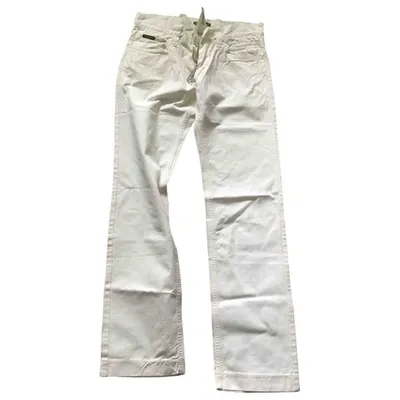 Pre-owned Dolce & Gabbana Straight Jeans In White