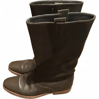 Pre-owned Lanvin Leather Boots In Brown