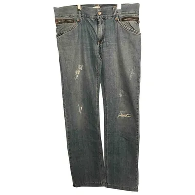 Pre-owned Dolce & Gabbana Straight Jeans In Blue