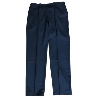 Pre-owned Hugo Boss Wool Trousers In Grey