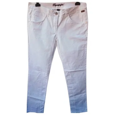 Pre-owned Napapijri Trousers In White