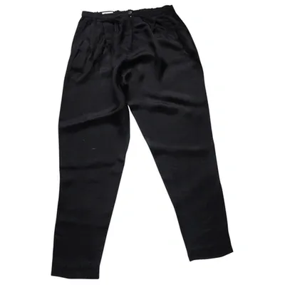 Pre-owned Dries Van Noten Black Synthetic Trousers