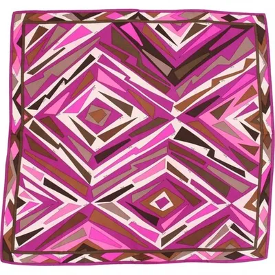 Pre-owned Emilio Pucci Silk Scarf In Multicolour