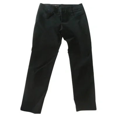 Pre-owned Gucci Black Cotton Trousers