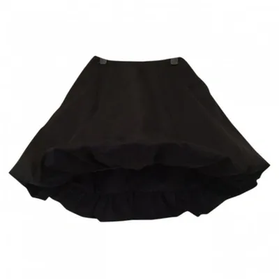 Pre-owned Polo Ralph Lauren Black Silk Skirt