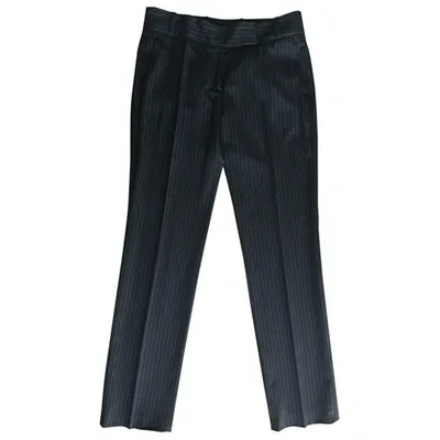 Pre-owned Hugo Boss Blue Wool Trousers