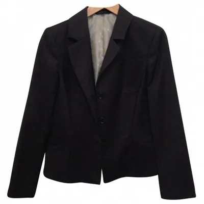 Pre-owned Tara Jarmon Navy Wool Jacket