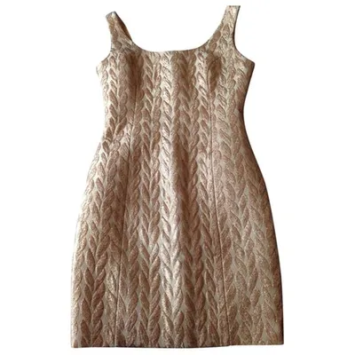 Pre-owned Paule Ka Gold Wool Dress