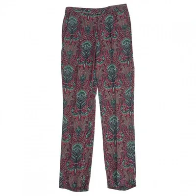 Pre-owned Sandro Multicolour Silk Trousers