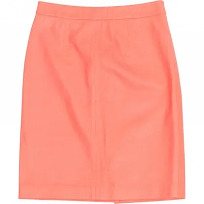 Pre-owned Milly Pink Leather Skirt