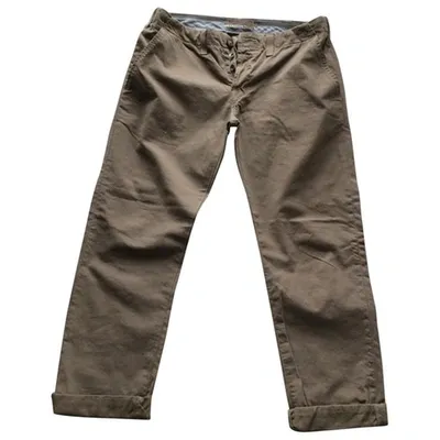 Pre-owned J Brand Pantaloni Verde Colore Taupe In Other