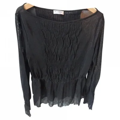 Pre-owned Saint Laurent Black Silk Top