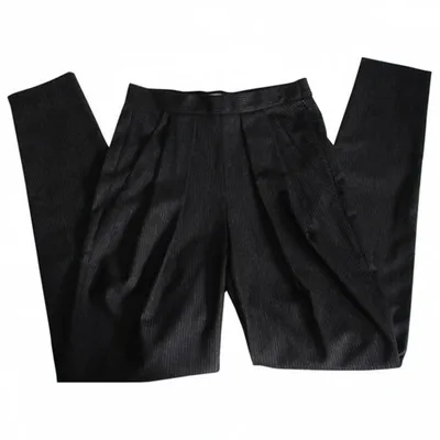 Pre-owned Sonia By Sonia Rykiel Gris Raye Pantalon In Black