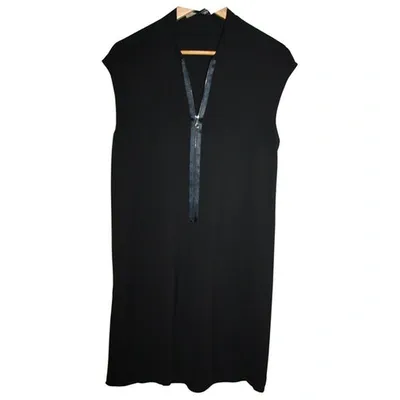 Pre-owned Tara Jarmon Wool Dress In Black