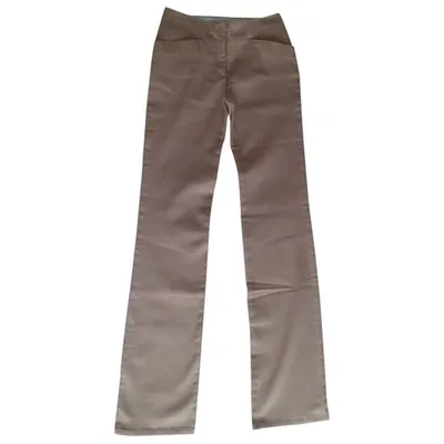 Pre-owned Joseph Straight Pants In Pink