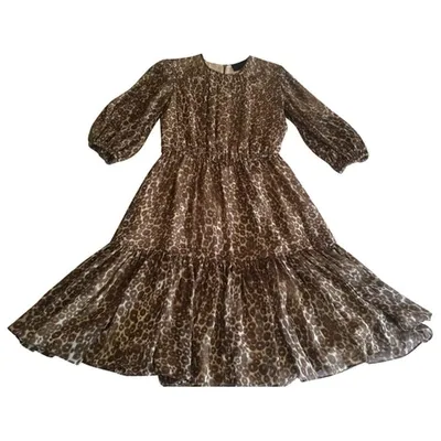 Pre-owned Derek Lam Silk Dress In Brown