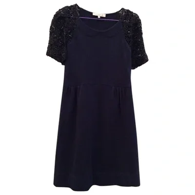 Pre-owned Sandro Dress In Navy