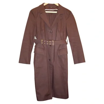 Pre-owned Hugo Boss Brown Cotton Coat