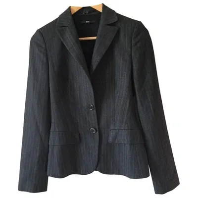 Pre-owned Hugo Boss Suit In Anthracite