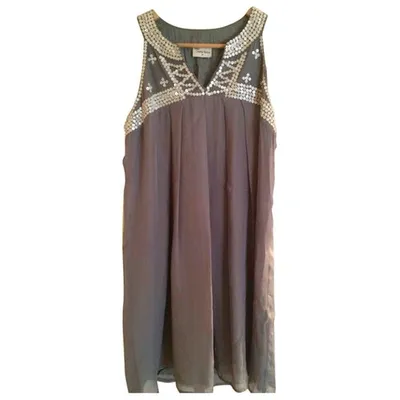 Pre-owned Stella Forest Silk Dress In Khaki