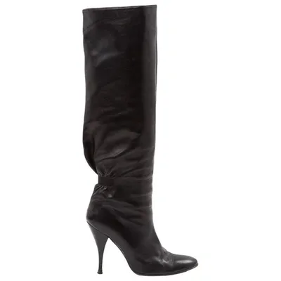 Pre-owned Pierre Hardy Leather Boots In Black