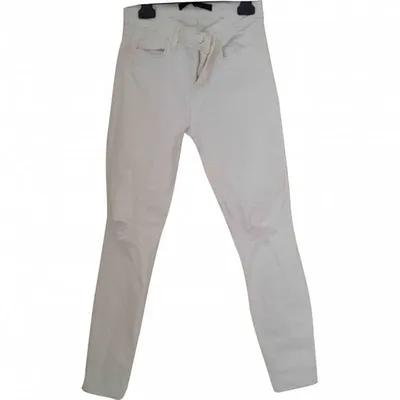 Pre-owned J Brand Slim Jeans In White