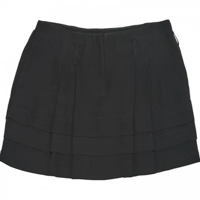 Pre-owned Balenciaga Silk Mini Skirt In Black