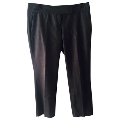 Pre-owned Hugo Boss Wool Trousers In Grey