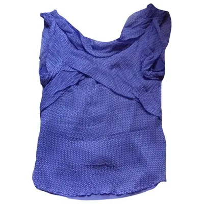 Pre-owned Emporio Armani Silk Camisole In Purple