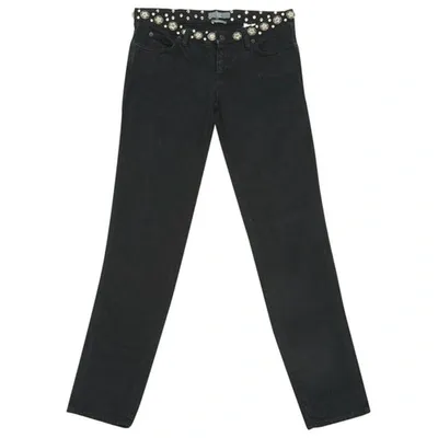 Pre-owned Mcq By Alexander Mcqueen Straight Jeans In Black