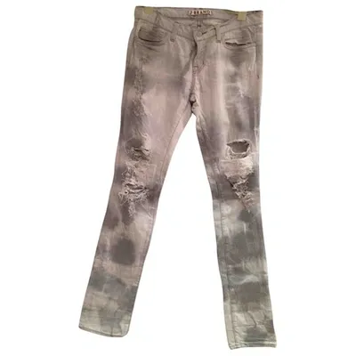 Pre-owned J Brand Straight Jeans In Grey